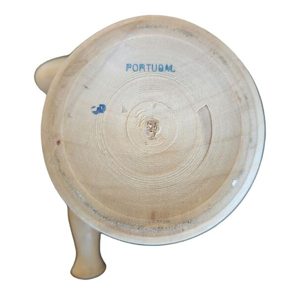 VTG Morter & Pestle Portugal Wood 5 1/2" tall - Picture 4 of 6